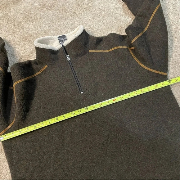 KUHL Europa 1/4-Zip Fleece Jacket Men's XL Alpaca Fleece Gorpcore Outdoorsy - Picture 12 of 15